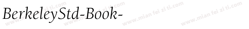 BerkeleyStd-Book字体转换