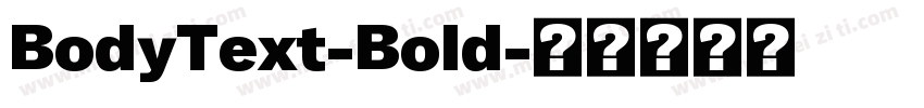 BodyText-Bold字体转换