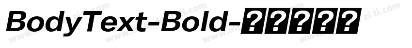 BodyText-Bold字体转换
