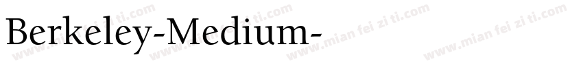 Berkeley-Medium字体转换