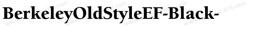 BerkeleyOldStyleEF-Black字体转换