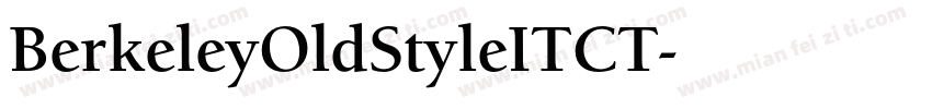 BerkeleyOldStyleITCT字体转换
