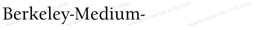 Berkeley-Medium字体转换