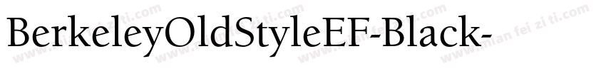 BerkeleyOldStyleEF-Black字体转换
