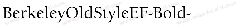 BerkeleyOldStyleEF-Bold字体转换
