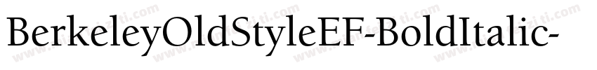 BerkeleyOldStyleEF-BoldItalic字体转换