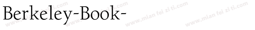 Berkeley-Book字体转换