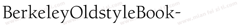 BerkeleyOldstyleBook字体转换