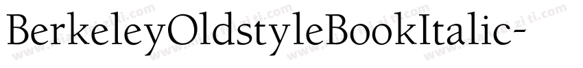 BerkeleyOldstyleBookItalic字体转换
