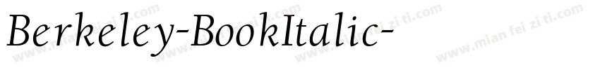 Berkeley-BookItalic字体转换