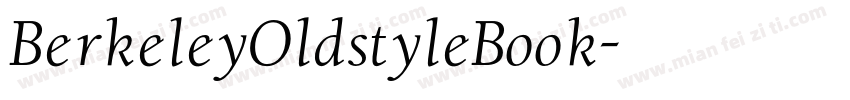 BerkeleyOldstyleBook字体转换