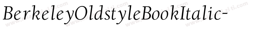 BerkeleyOldstyleBookItalic字体转换