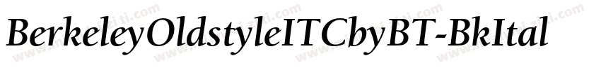 BerkeleyOldstyleITCbyBT-BkItal字体转换