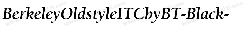 BerkeleyOldstyleITCbyBT-Black字体转换