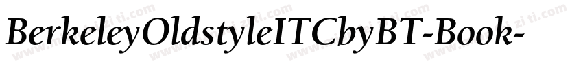 BerkeleyOldstyleITCbyBT-Book字体转换