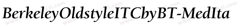 BerkeleyOldstyleITCbyBT-MedItal字体转换