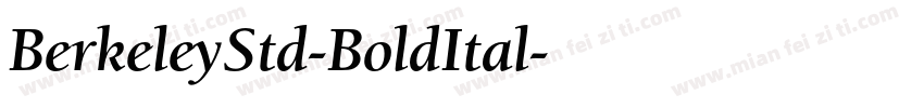 BerkeleyStd-BoldItal字体转换