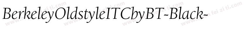 BerkeleyOldstyleITCbyBT-Black字体转换