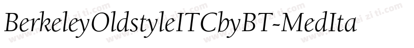 BerkeleyOldstyleITCbyBT-MedItal字体转换