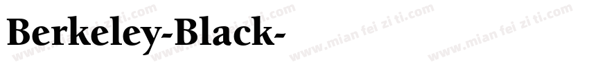 Berkeley-Black字体转换
