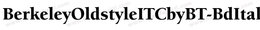 BerkeleyOldstyleITCbyBT-BdItal字体转换