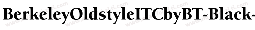 BerkeleyOldstyleITCbyBT-Black字体转换