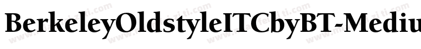 BerkeleyOldstyleITCbyBT-Medium字体转换