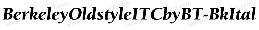 BerkeleyOldstyleITCbyBT-BkItal字体转换