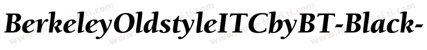 BerkeleyOldstyleITCbyBT-Black字体转换