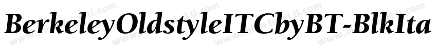 BerkeleyOldstyleITCbyBT-BlkItal字体转换