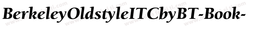 BerkeleyOldstyleITCbyBT-Book字体转换