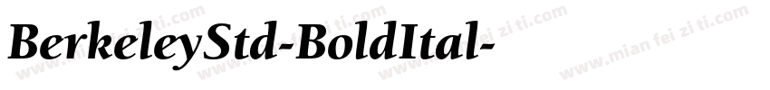 BerkeleyStd-BoldItal字体转换