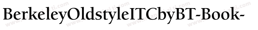 BerkeleyOldstyleITCbyBT-Book字体转换