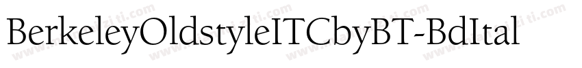 BerkeleyOldstyleITCbyBT-BdItal字体转换