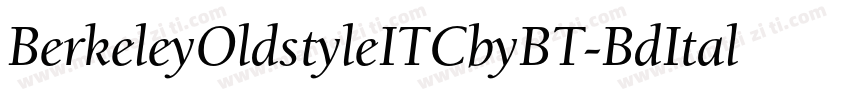 BerkeleyOldstyleITCbyBT-BdItal字体转换