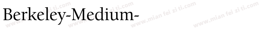 Berkeley-Medium字体转换