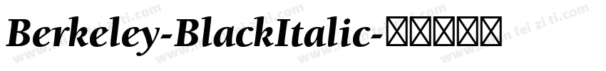 Berkeley-BlackItalic字体转换