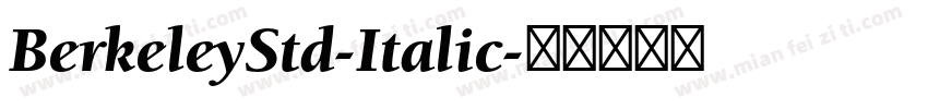 BerkeleyStd-Italic字体转换