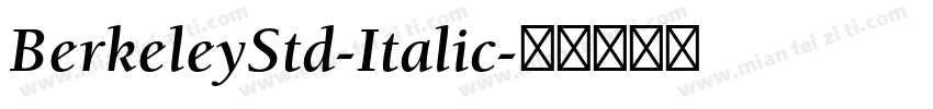 BerkeleyStd-Italic字体转换