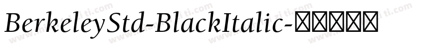 BerkeleyStd-BlackItalic字体转换