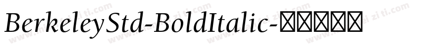 BerkeleyStd-BoldItalic字体转换