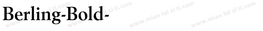 Berling-Bold字体转换