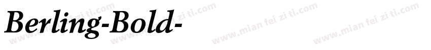 Berling-Bold字体转换