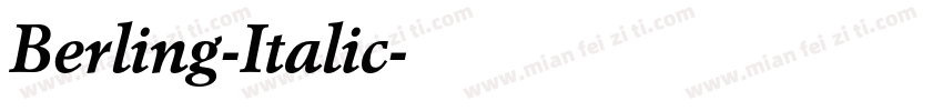 Berling-Italic字体转换