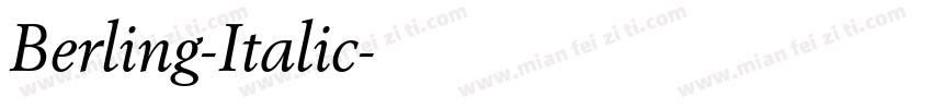 Berling-Italic字体转换