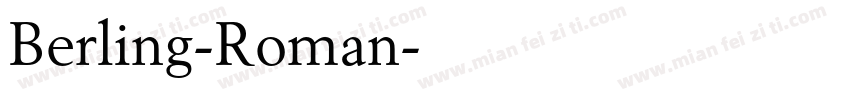 Berling-Roman字体转换