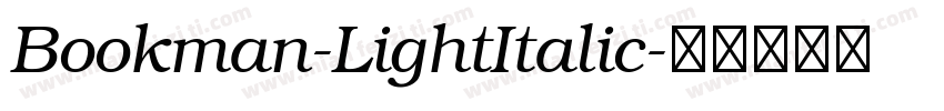 Bookman-LightItalic字体转换