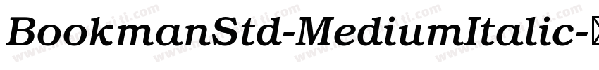 BookmanStd-MediumItalic字体转换