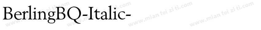 BerlingBQ-Italic字体转换