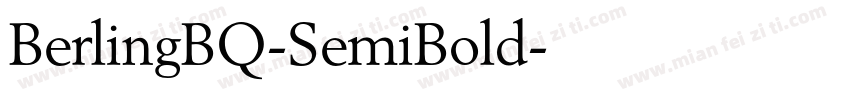 BerlingBQ-SemiBold字体转换